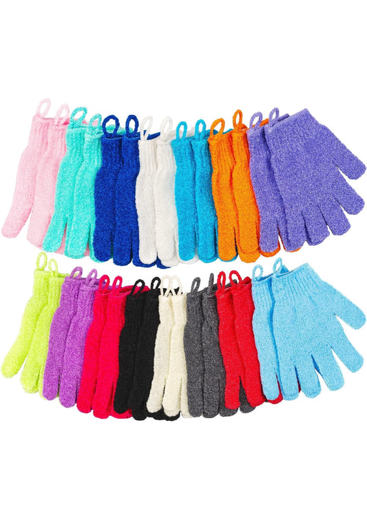Exfoliating Wash Gloves w/ Hanging Loop